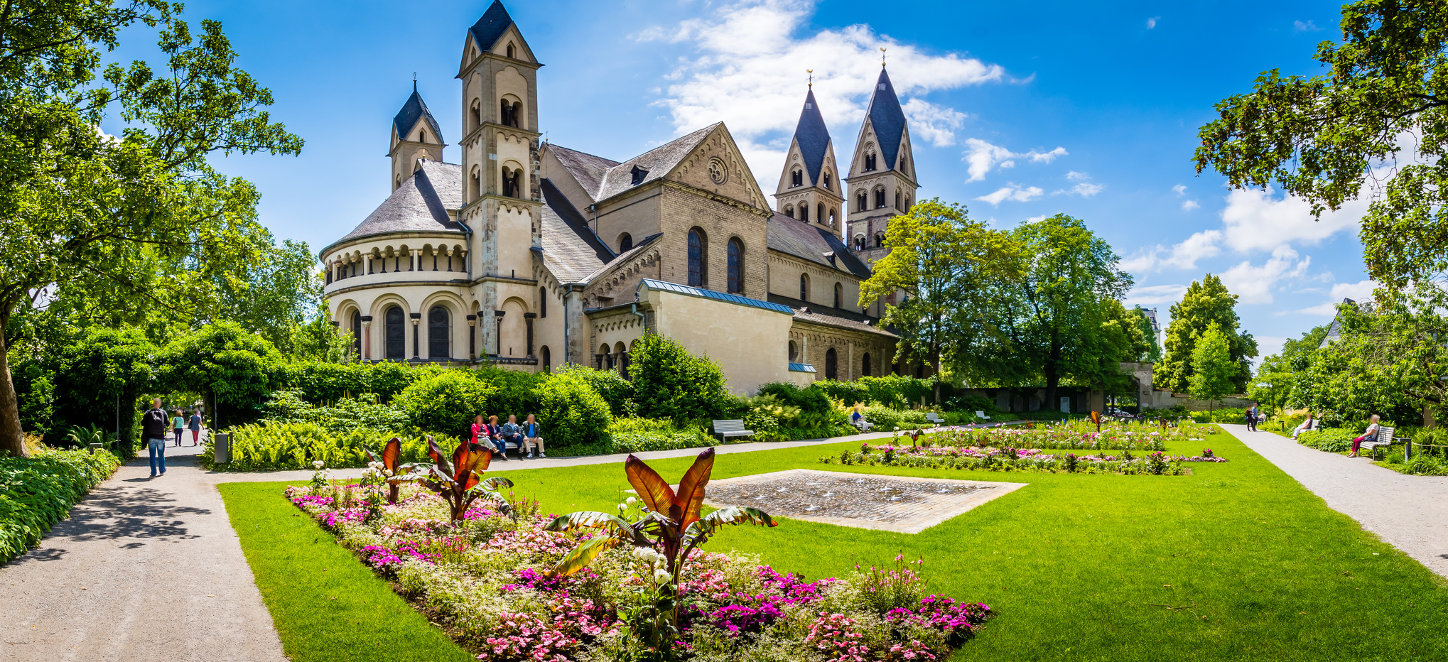 COBLENZA KOBLENZ IGLESIA SAN KASTOR JARDINES CRUCEROS RHIN RHINE CRUISES KOBLENZ